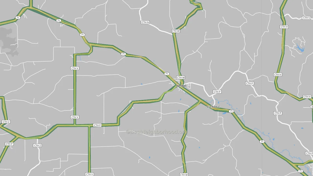 54638, WI Map of Noise Levels in 54638