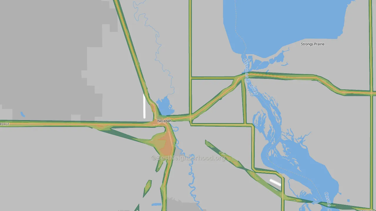 54646, WI Map of Noise Levels in 54646