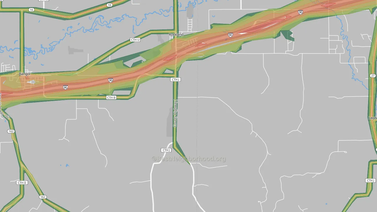 54653, WI Map of Noise Levels in 54653