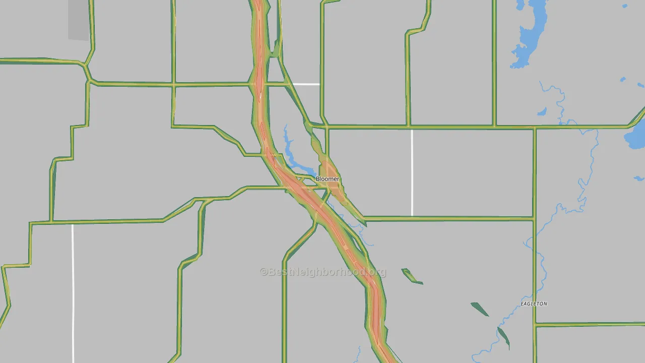 54724, WI Map of Noise Levels in 54724