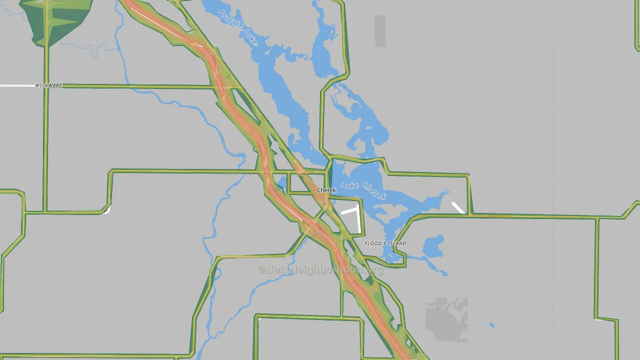 54728, WI Map of Noise Levels in 54728