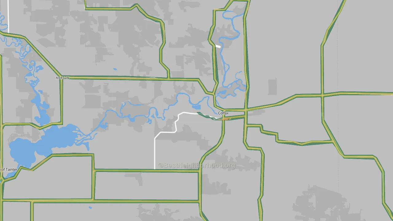 54730, WI Map of Noise Levels in 54730