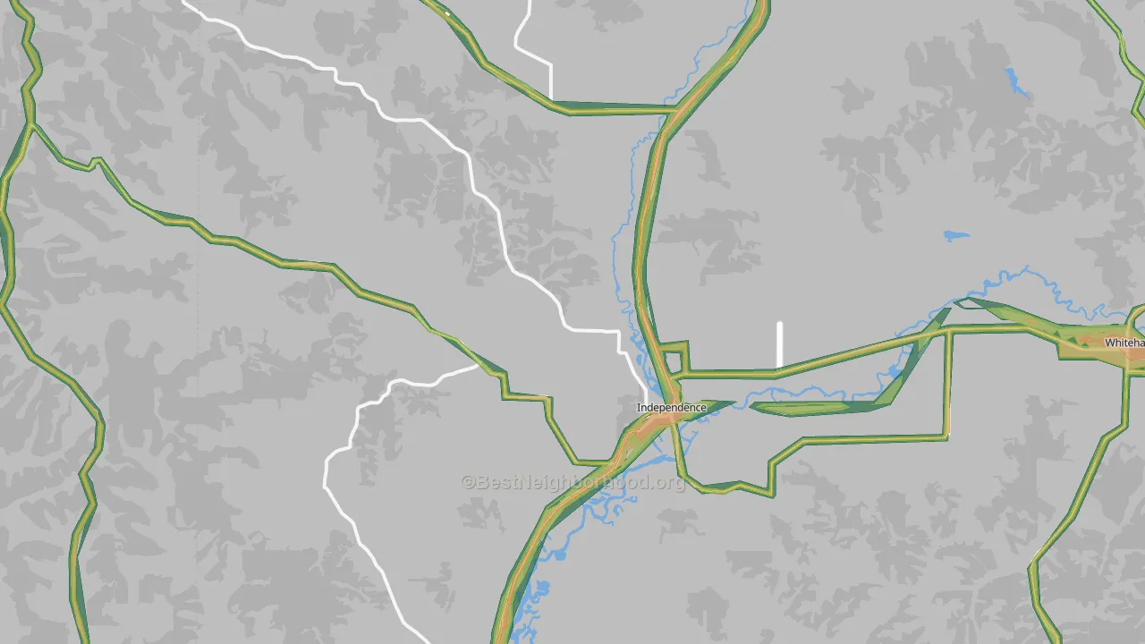 54747, WI Map of Noise Levels in 54747