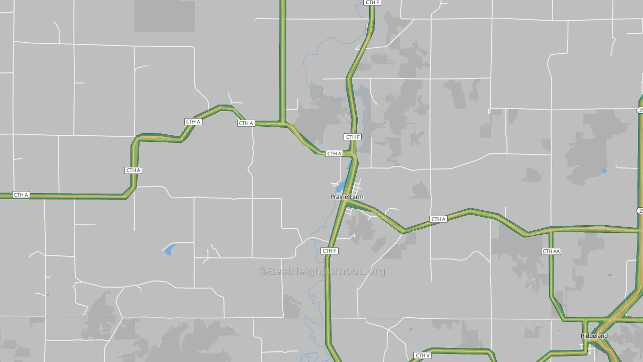 54762, WI Map of Noise Levels in 54762