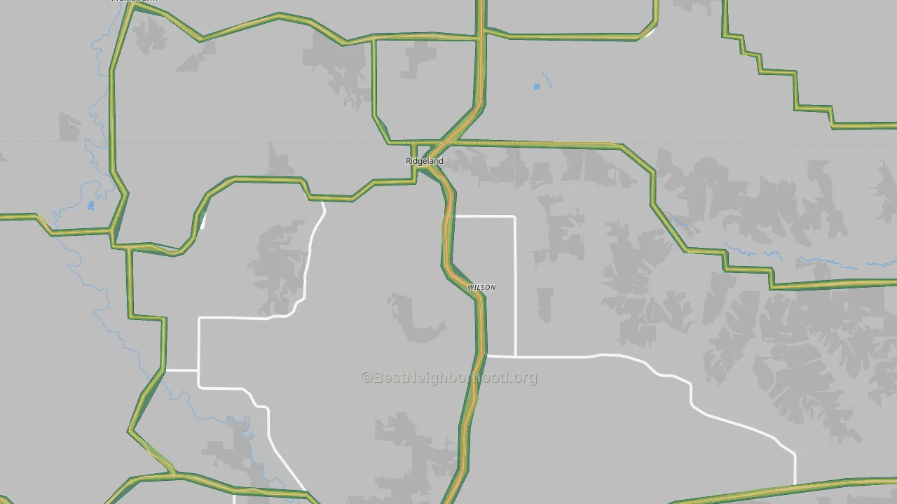 54763, WI Map of Noise Levels in 54763