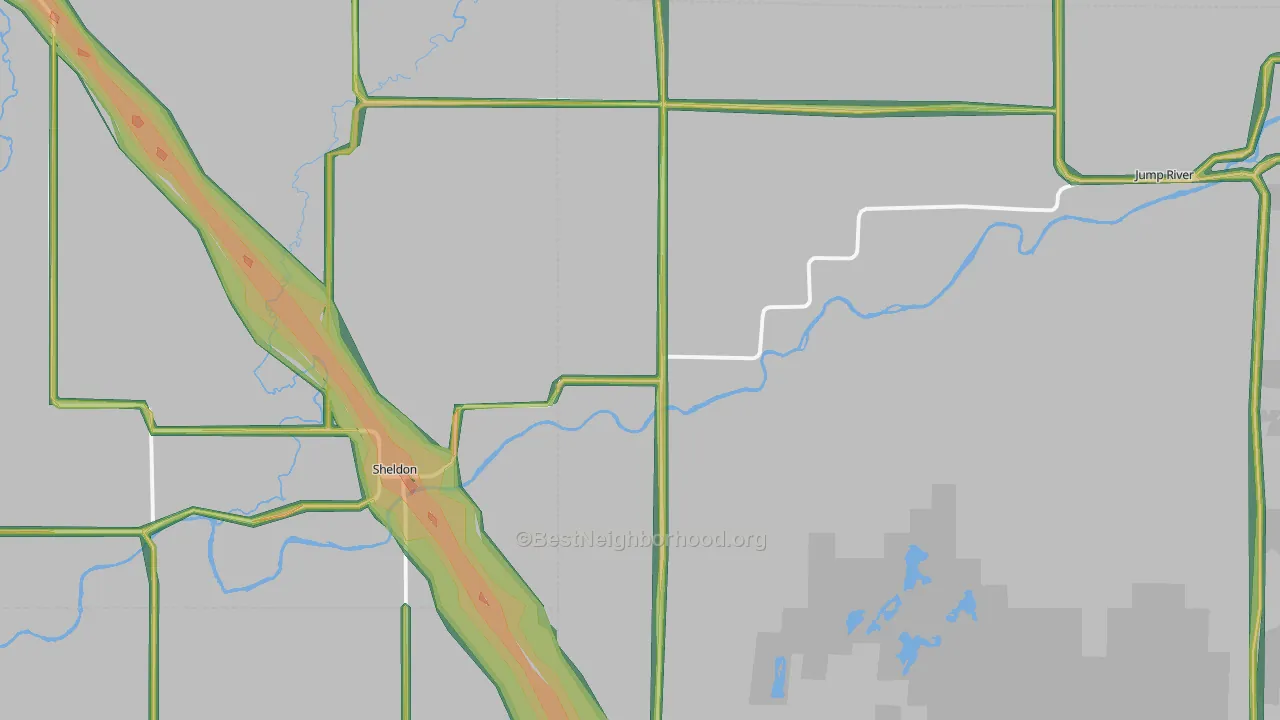 54766, WI Map of Noise Levels in 54766