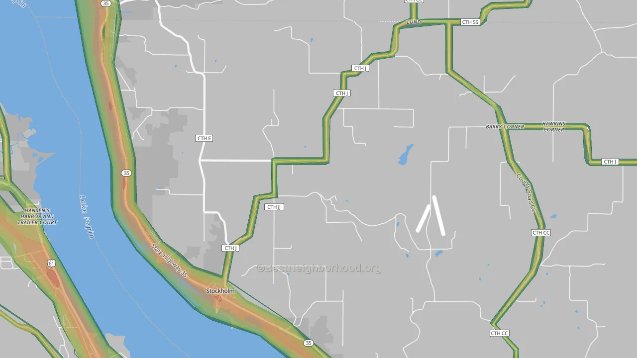 54769, WI Map of Noise Levels in 54769
