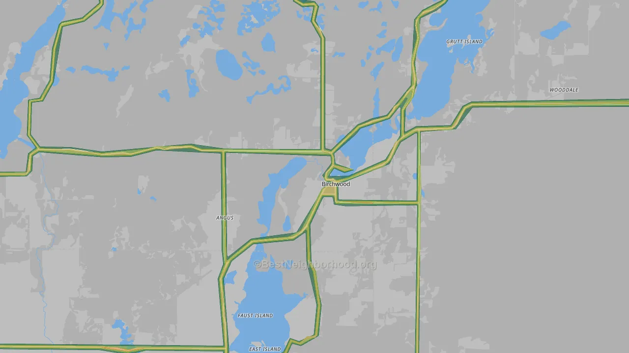 54817, WI Map of Noise Levels in 54817