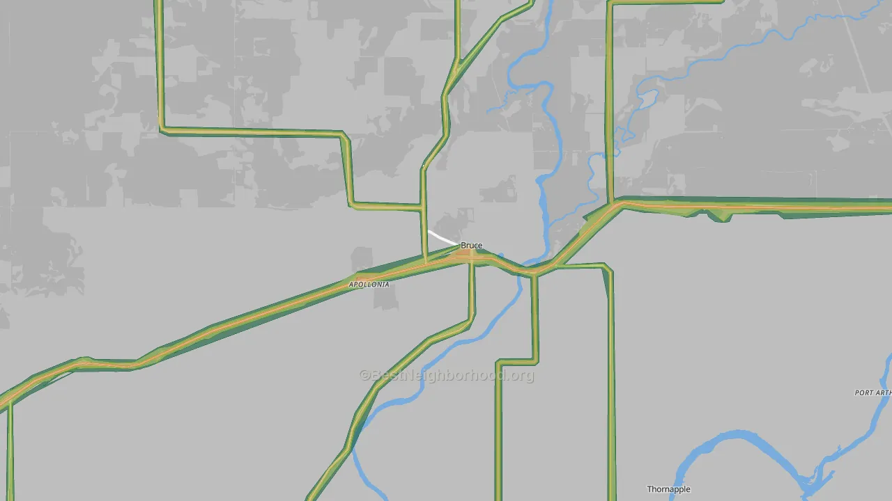 54819, WI Map of Noise Levels in 54819