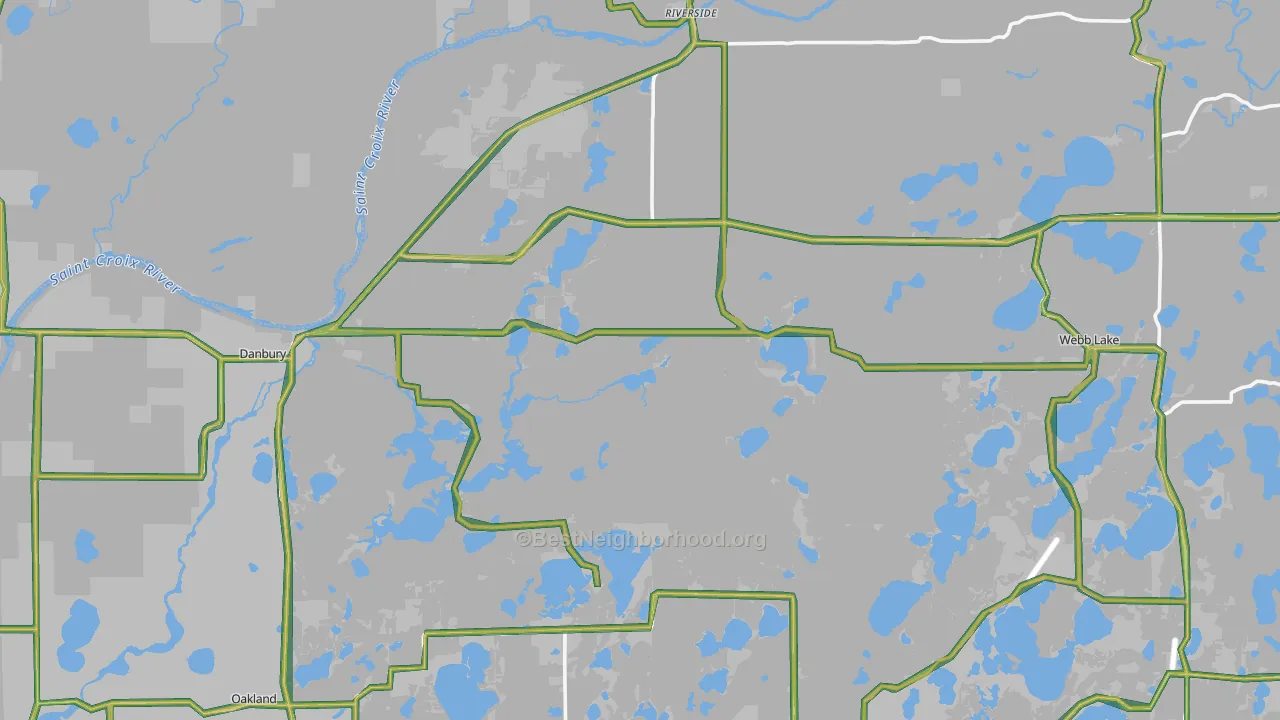 54830, WI Map of Noise Levels in 54830