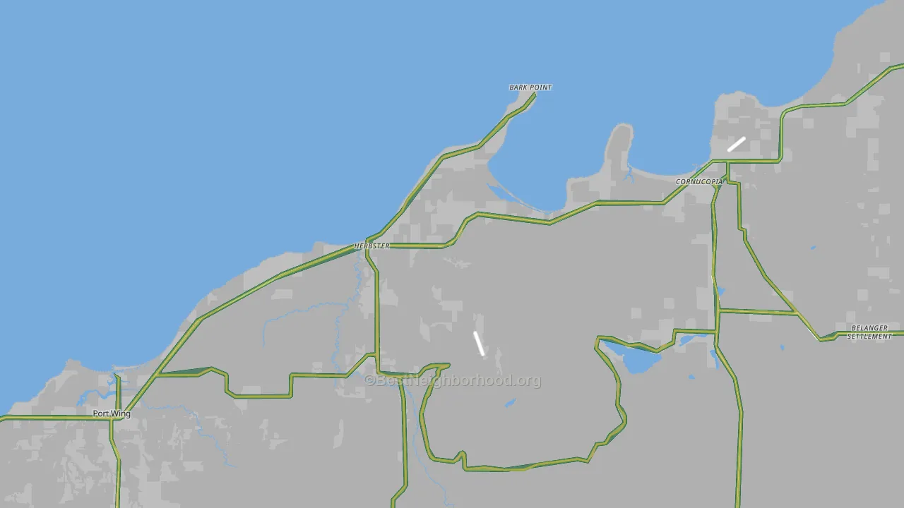 54844, WI Map of Noise Levels in 54844