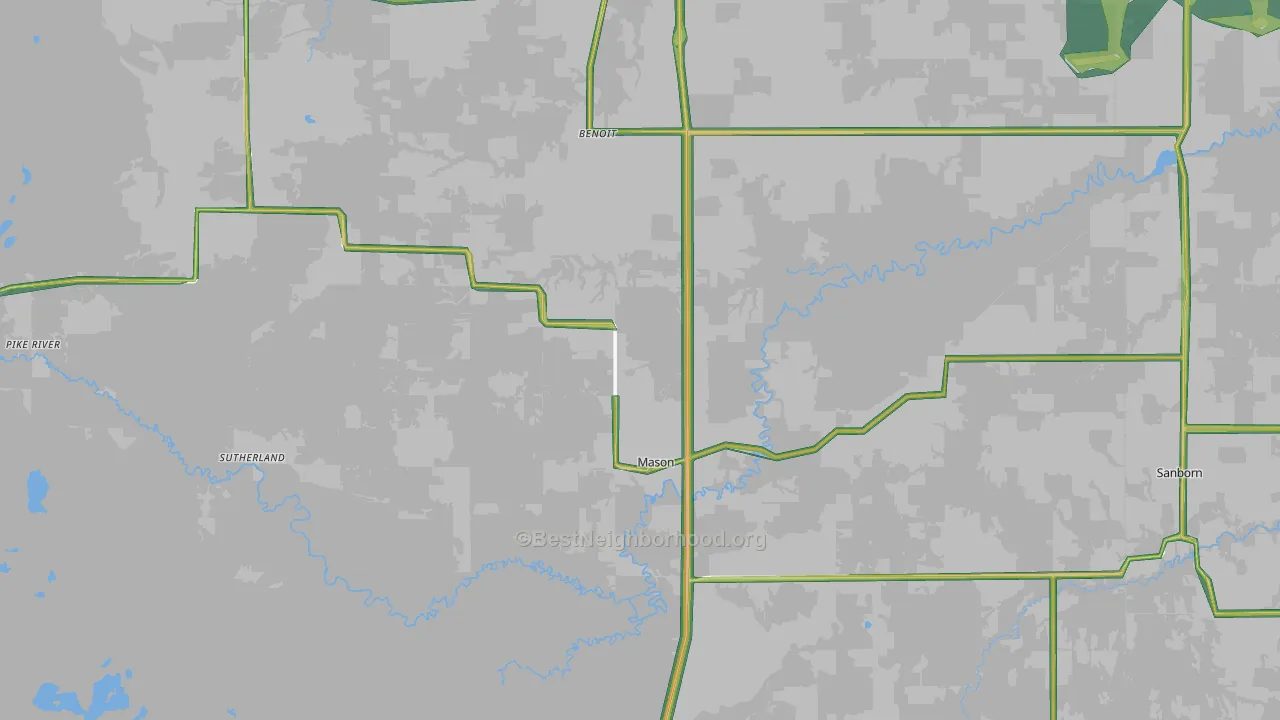 54856, WI Map of Noise Levels in 54856