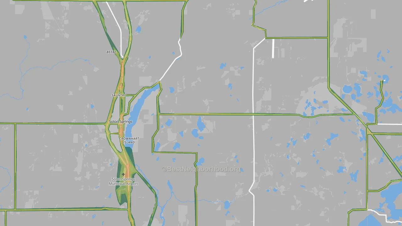 54873, WI Map of Noise Levels in 54873