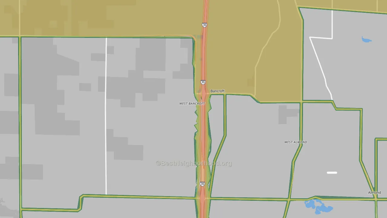 54921, WI Map of Noise Levels in 54921