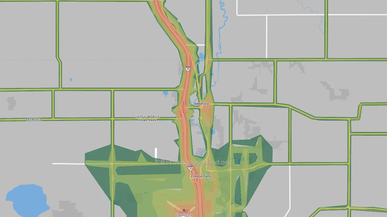 55049, MN Map of Noise Levels in 55049