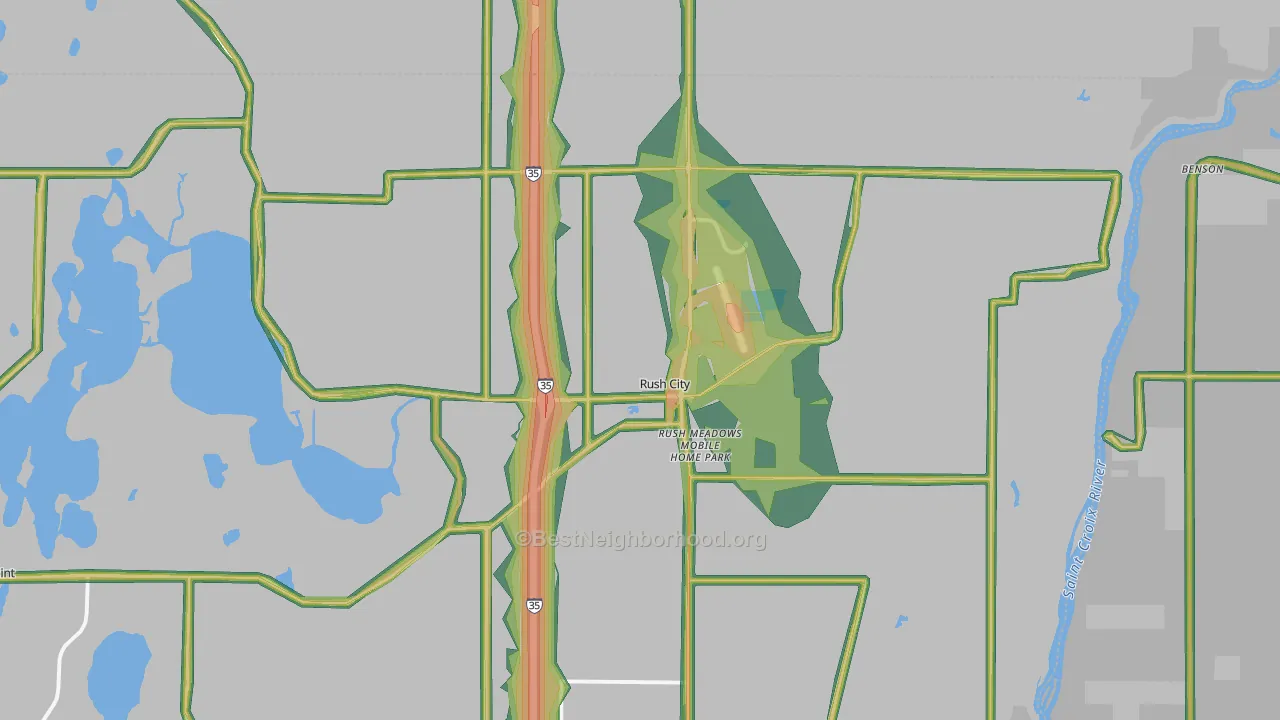 55069, MN Map of Noise Levels in 55069
