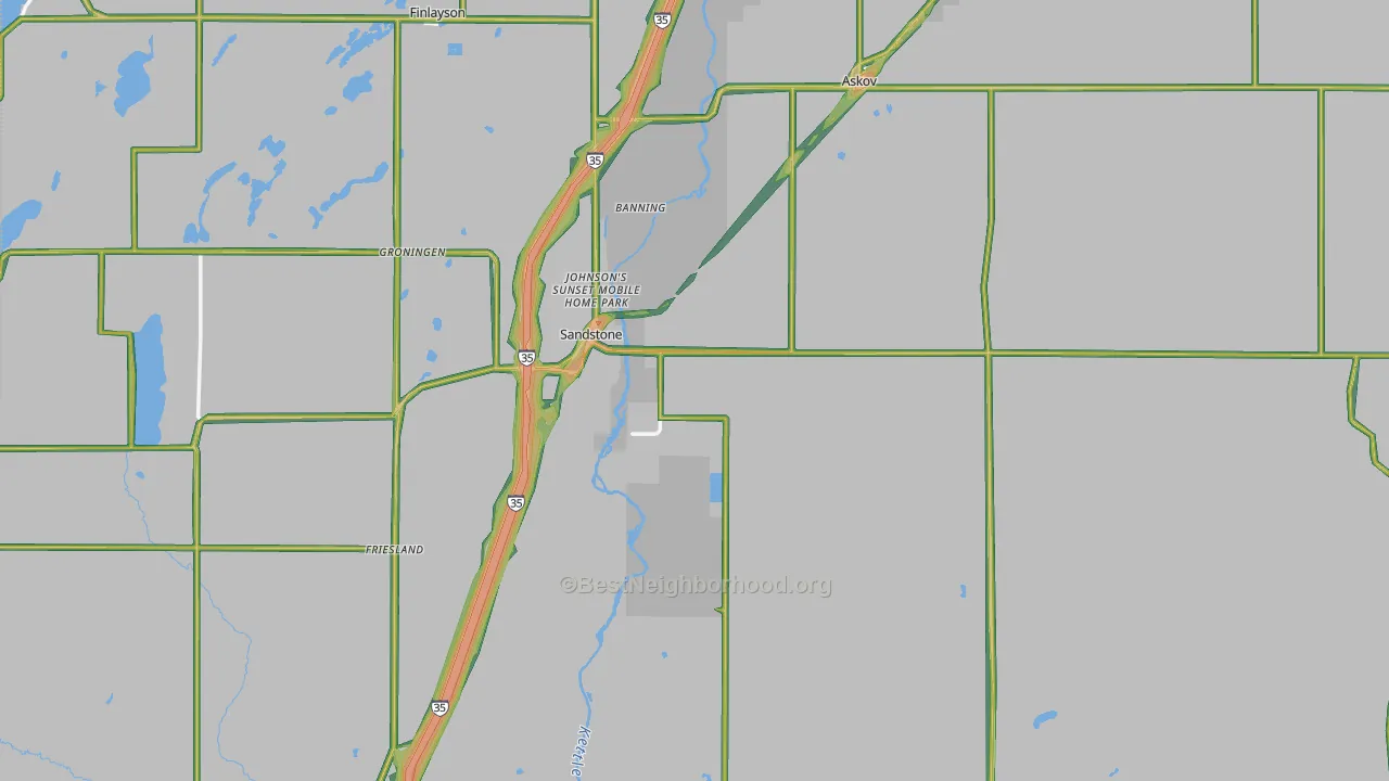 55072, MN Map of Noise Levels in 55072