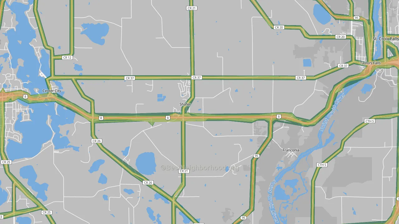 55074, MN Map of Noise Levels in 55074
