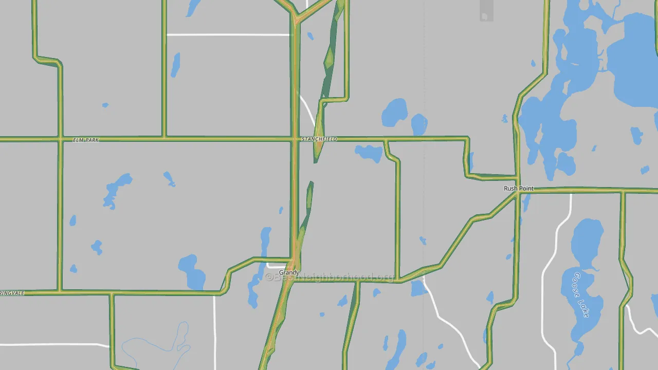 55080, MN Map of Noise Levels in 55080
