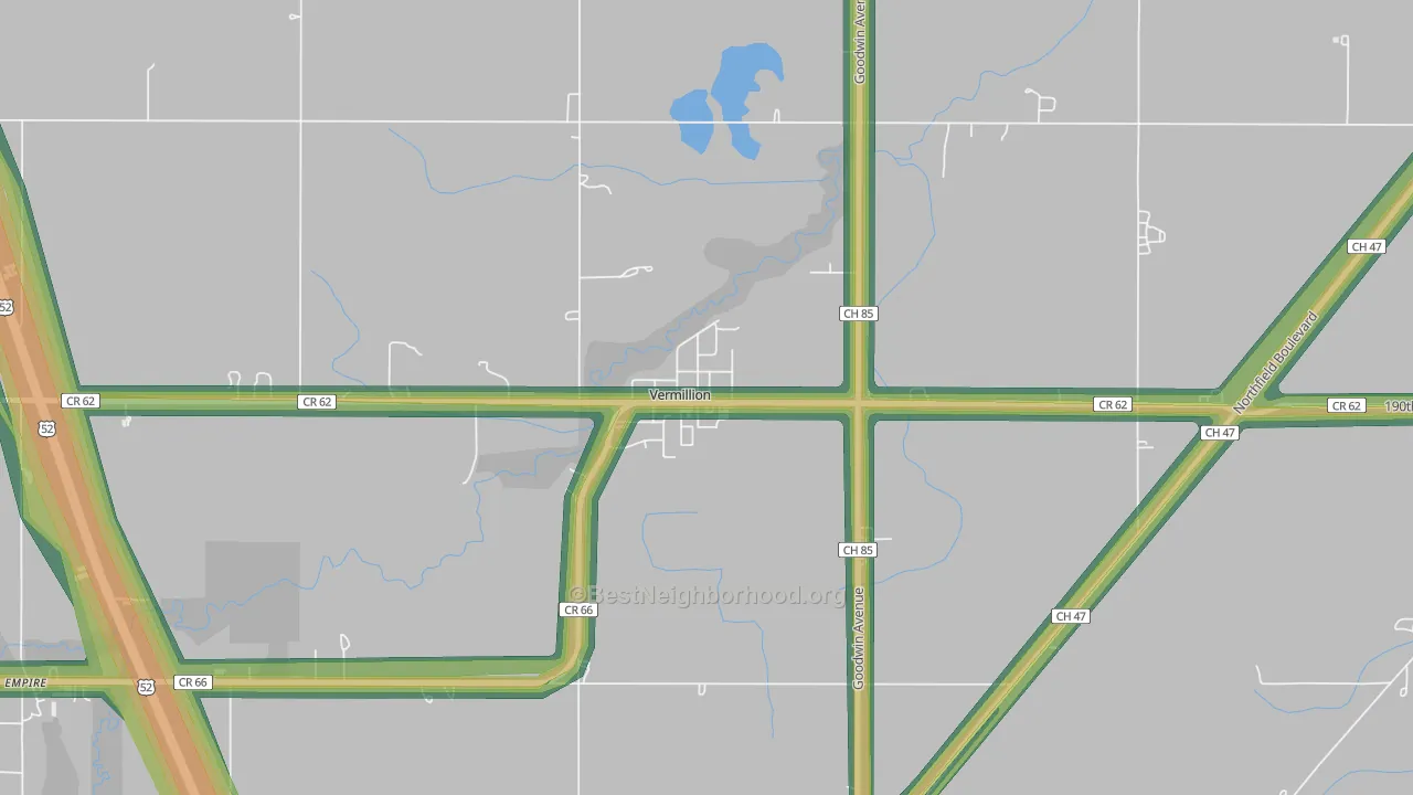 55085, MN Map of Noise Levels in 55085