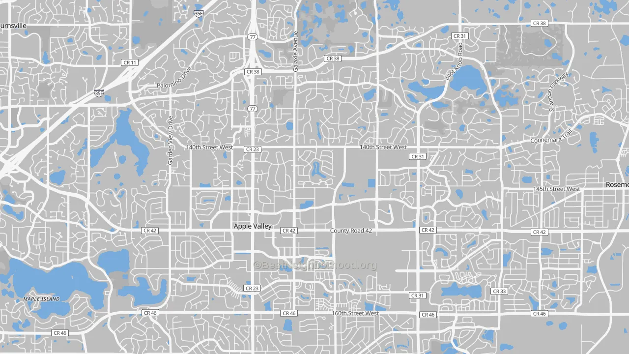 55124, MN Map of Noise Levels in 55124
