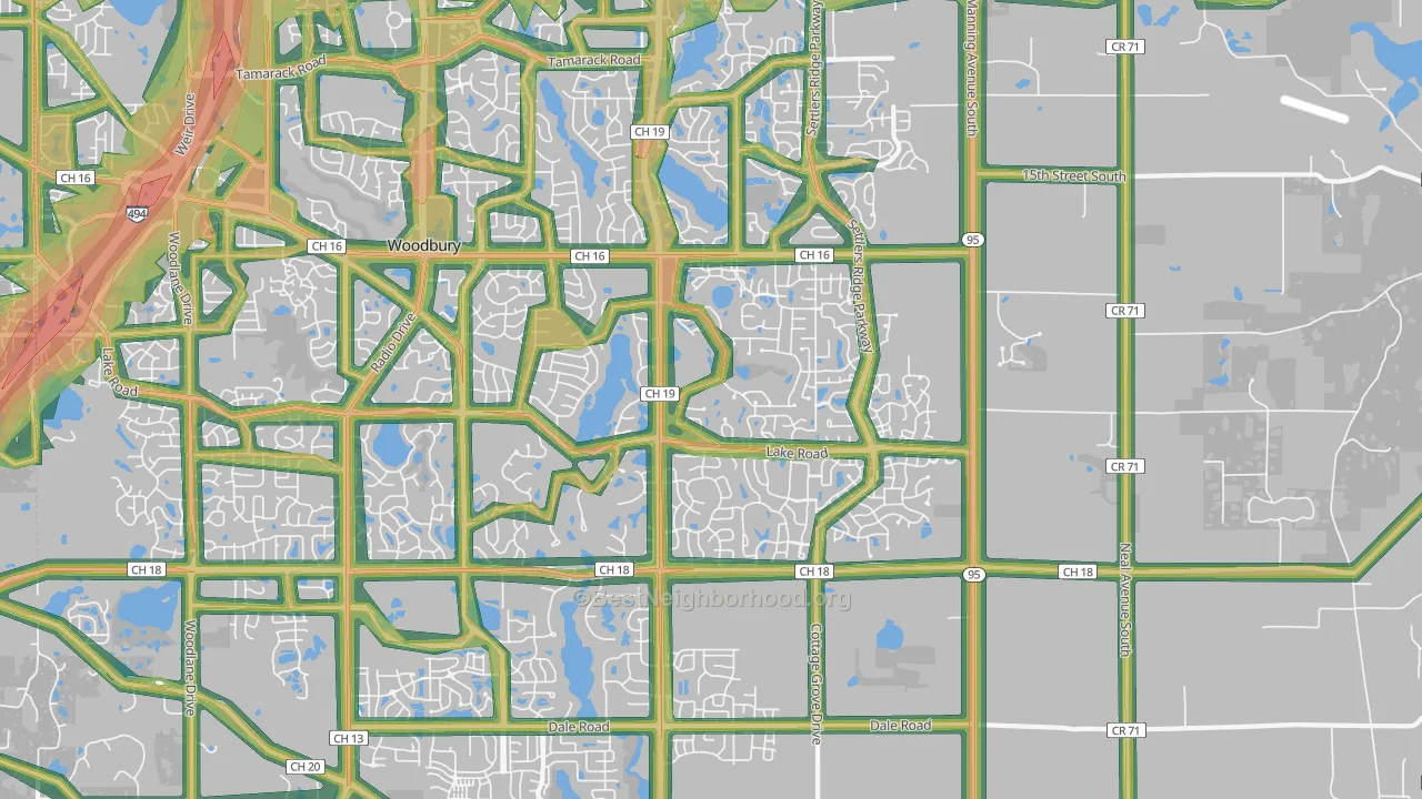55129, MN Map of Noise Levels in 55129