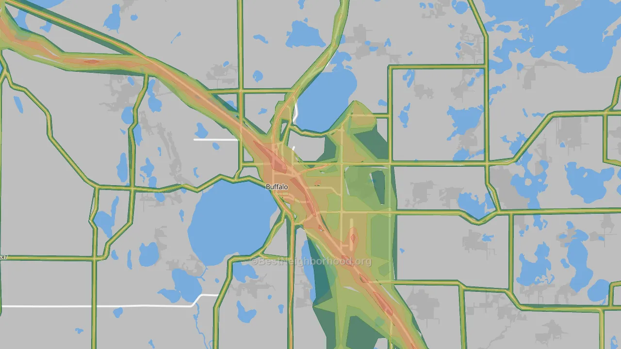 55313, MN Map of Noise Levels in 55313
