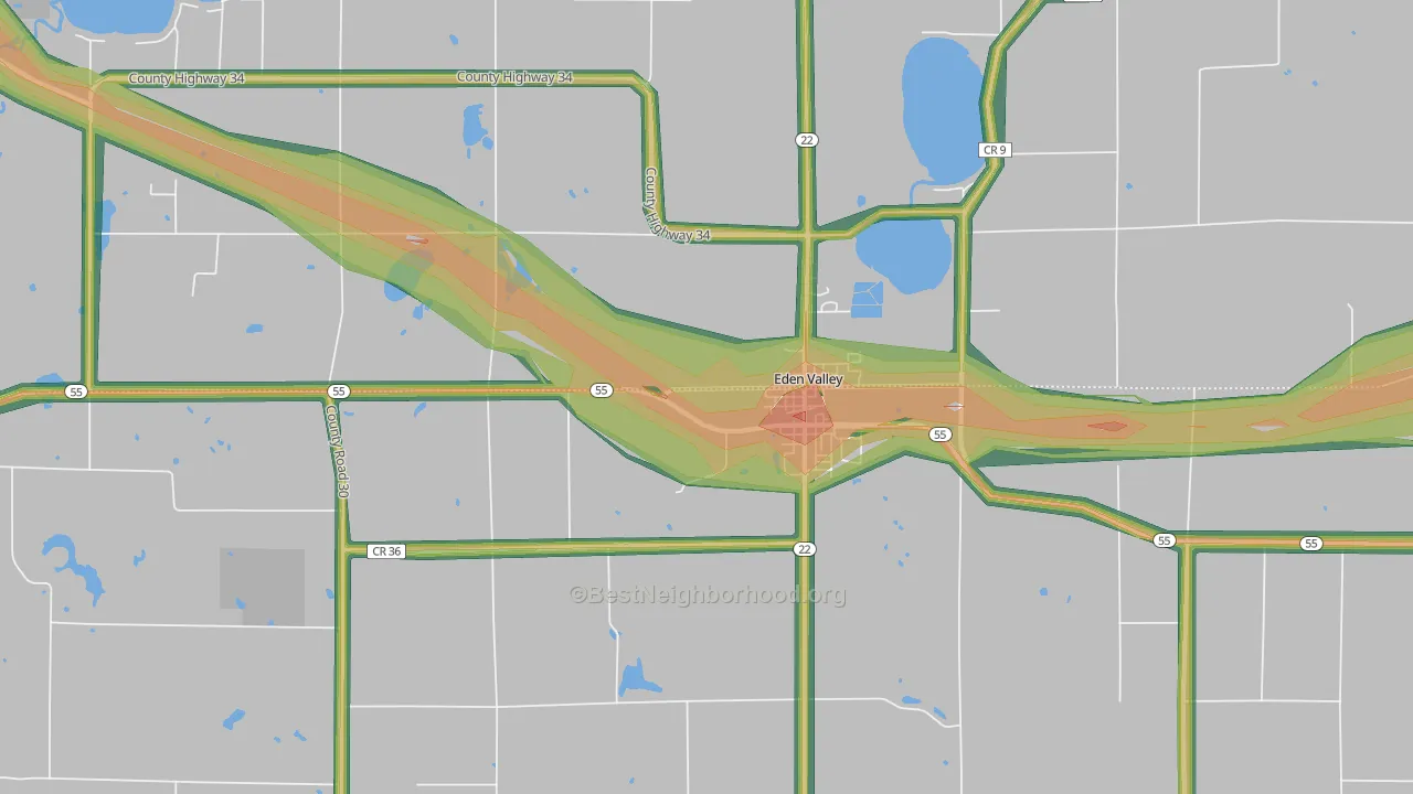 55329, MN Map of Noise Levels in 55329