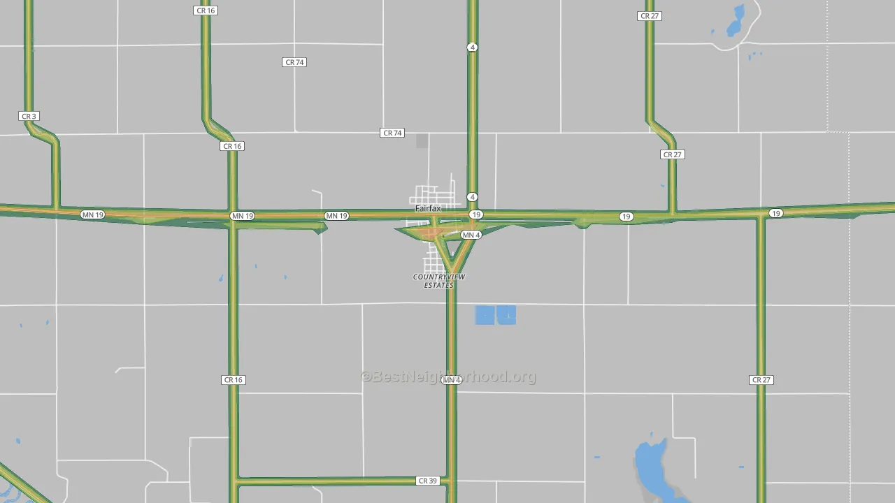 55332, MN Map of Noise Levels in 55332