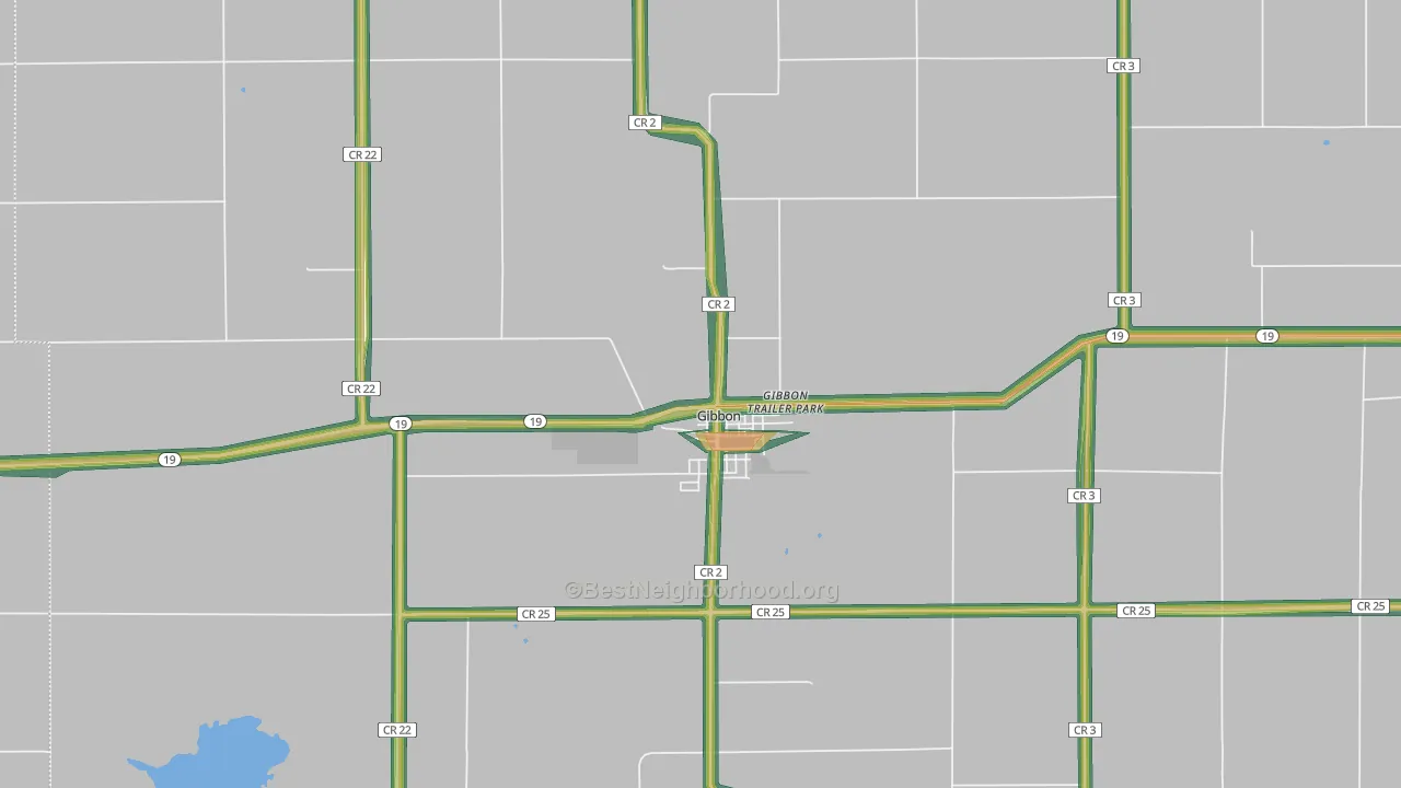 55335, MN Map of Noise Levels in 55335