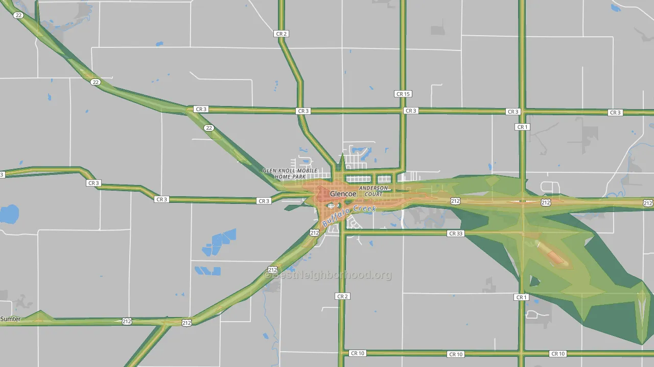 55336, MN Map of Noise Levels in 55336