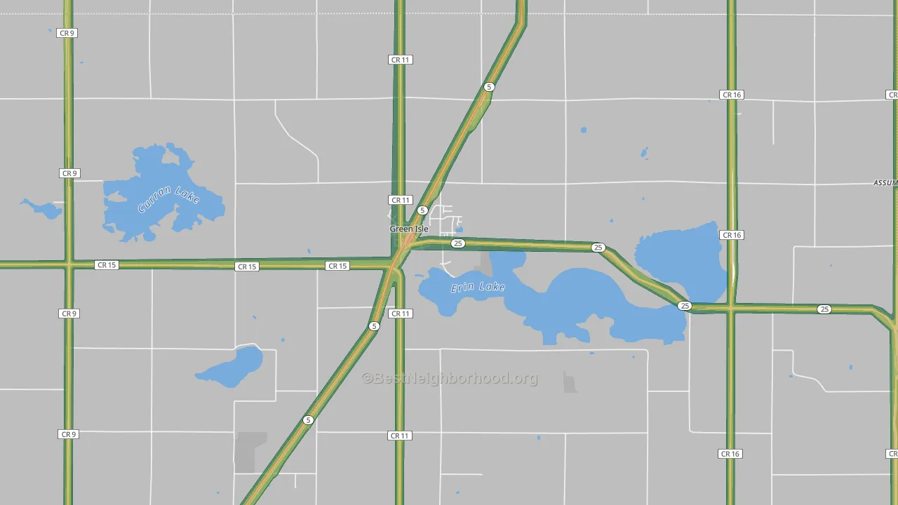 55338, MN Map of Noise Levels in 55338