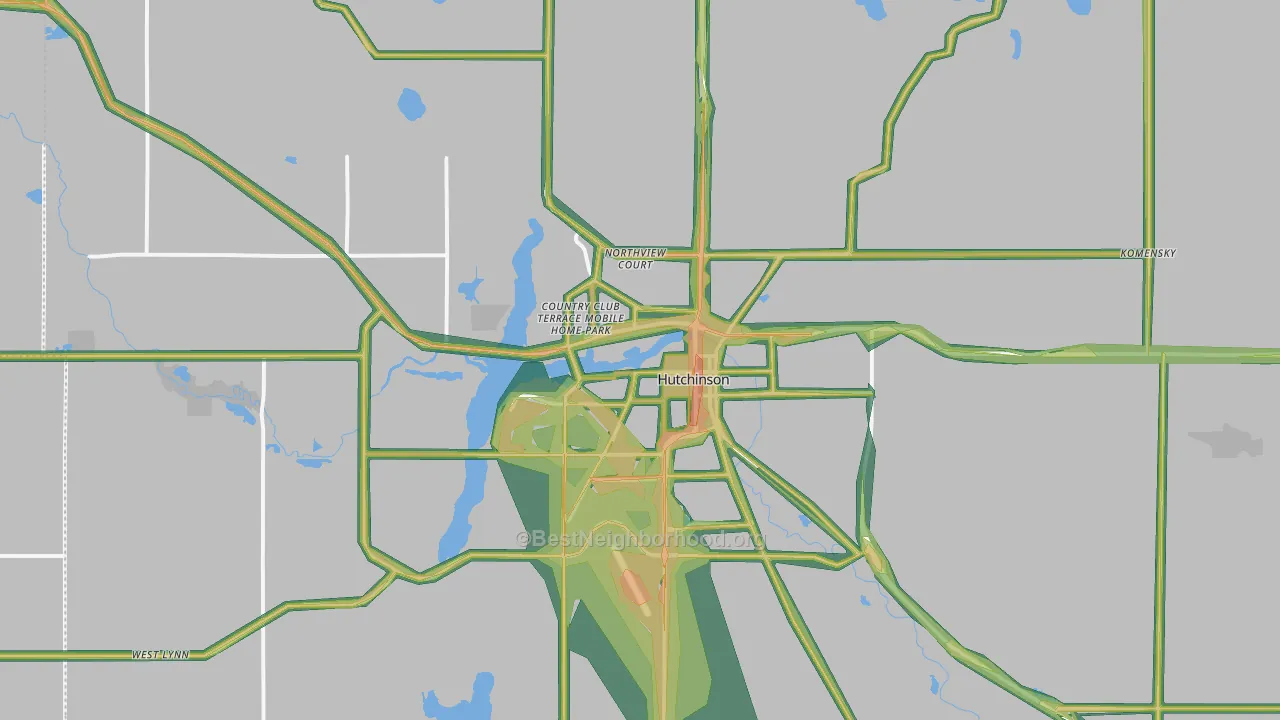 55350, MN Map of Noise Levels in 55350