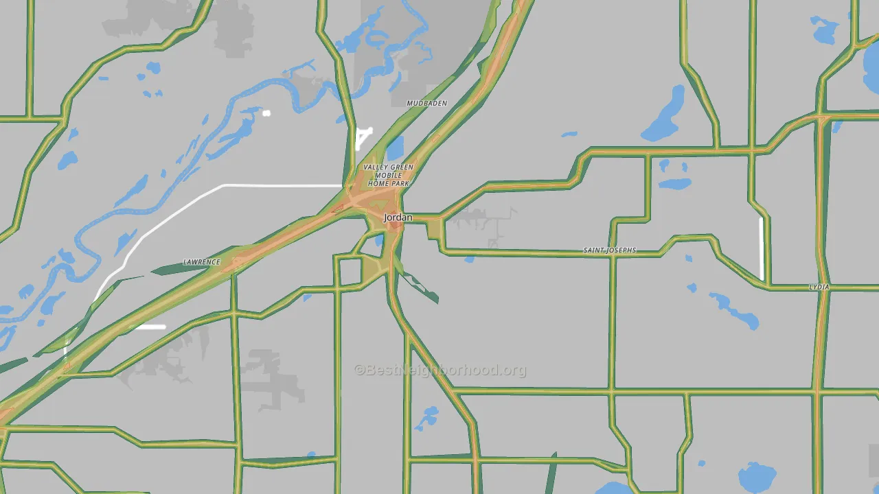 55352, MN Map of Noise Levels in 55352