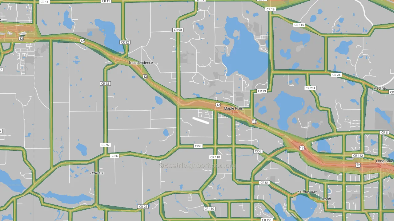 55359, MN Map of Noise Levels in 55359