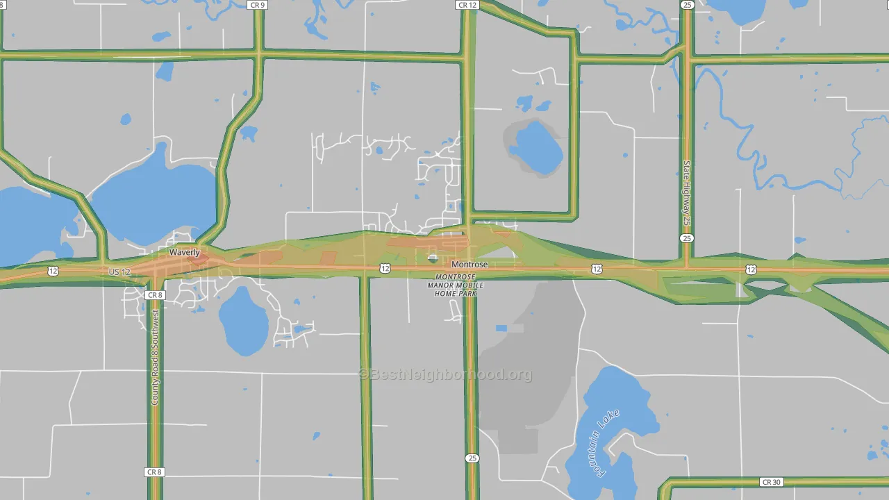 55363, MN Map of Noise Levels in 55363