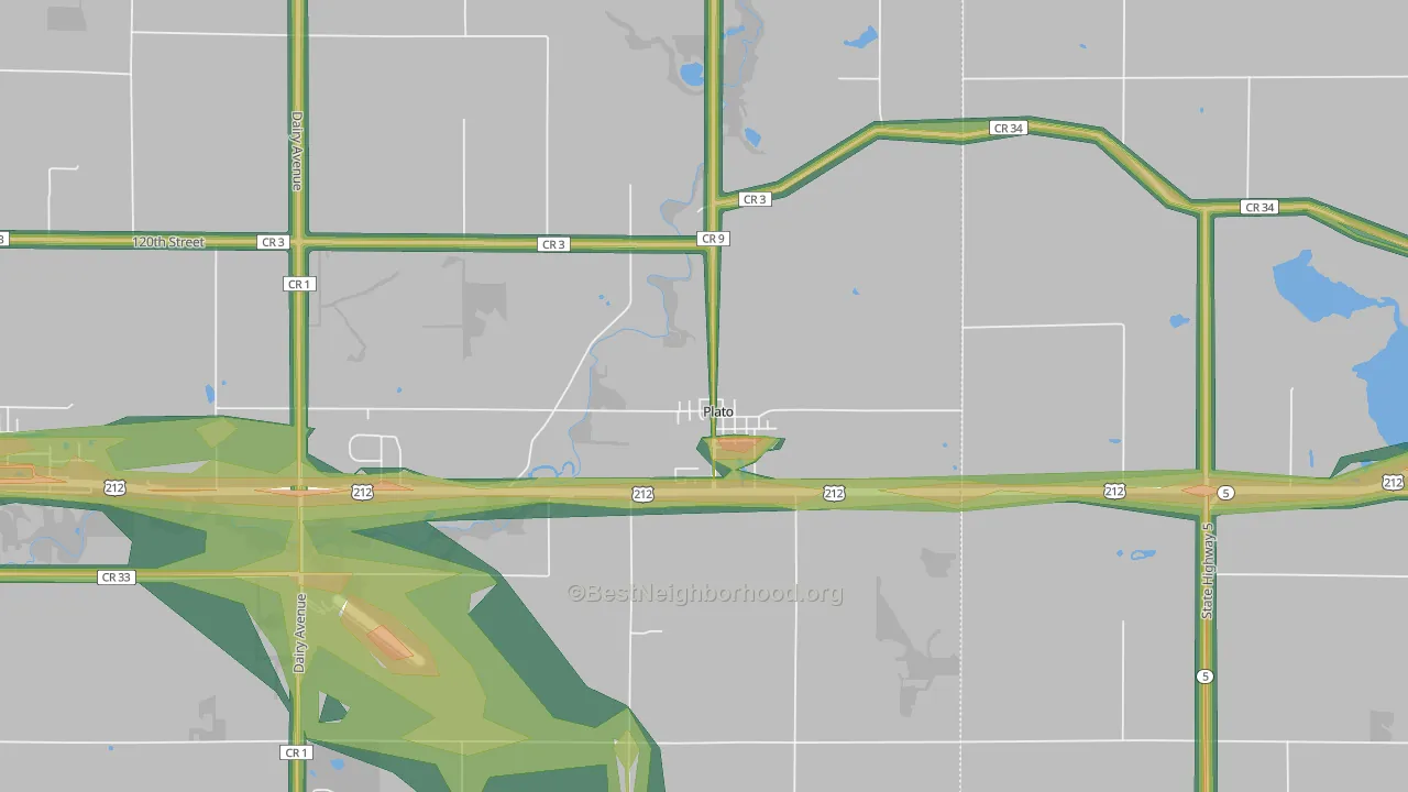 55370, MN Map of Noise Levels in 55370