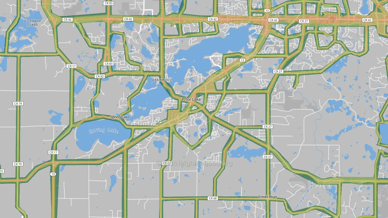 55372, MN Map of Noise Levels in 55372