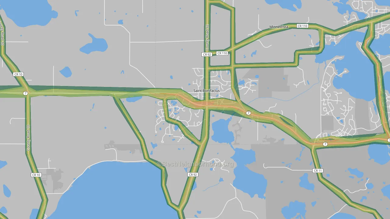 55375, MN Map of Noise Levels in 55375