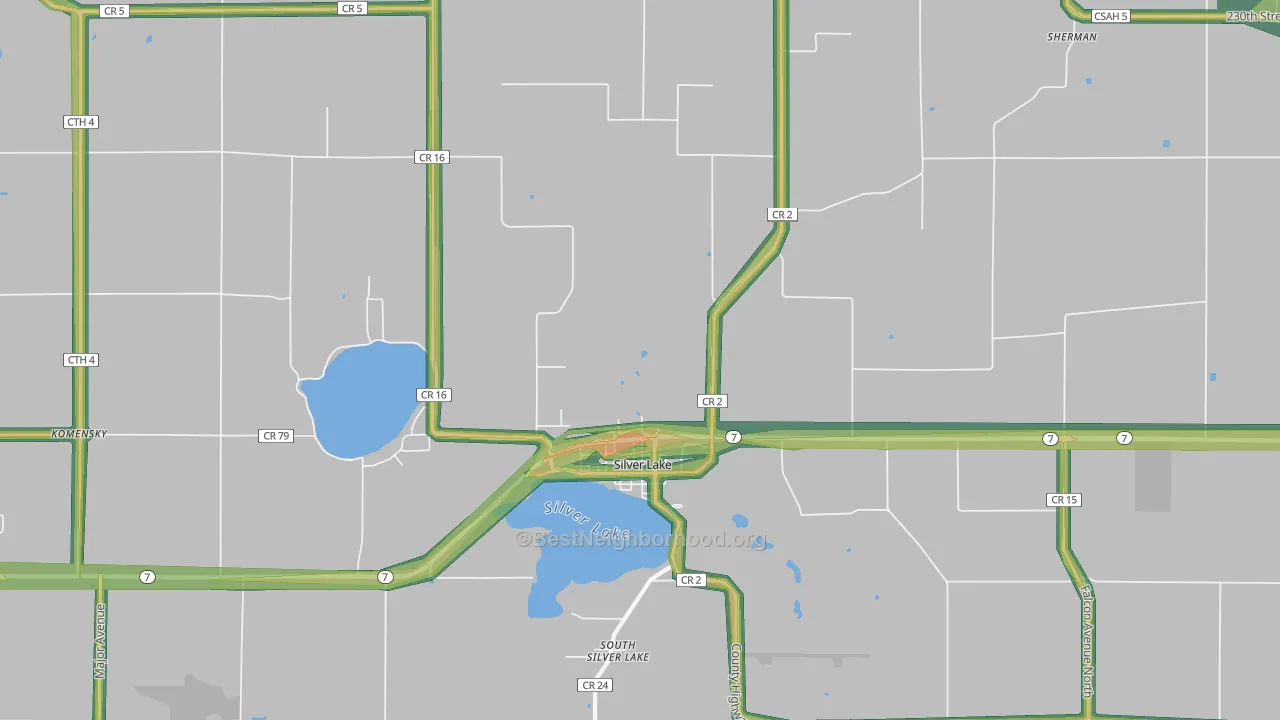 55381, MN Map of Noise Levels in 55381
