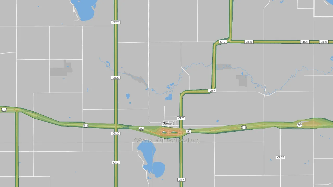 55385, MN Map of Noise Levels in 55385