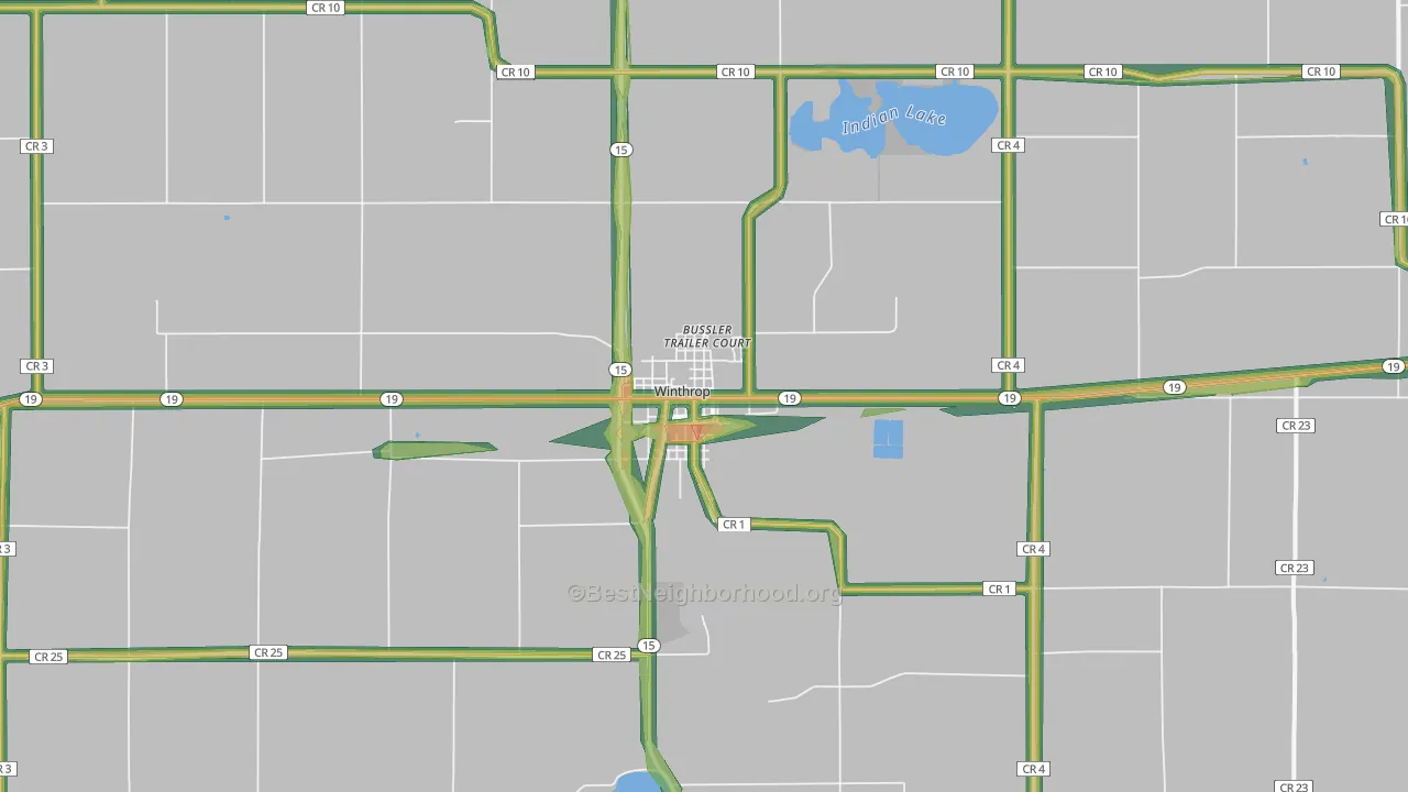 55396, MN Map of Noise Levels in 55396
