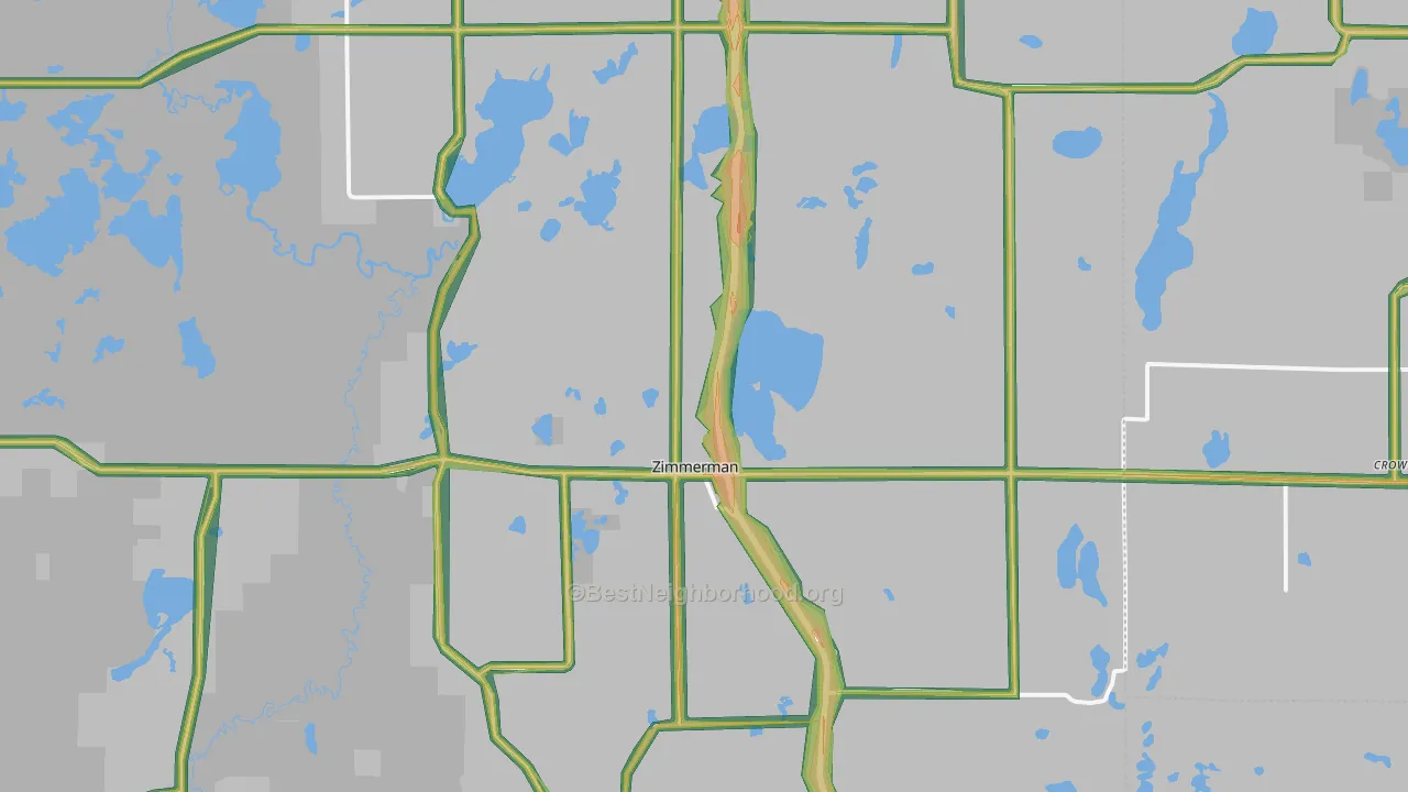 55398, MN Map of Noise Levels in 55398