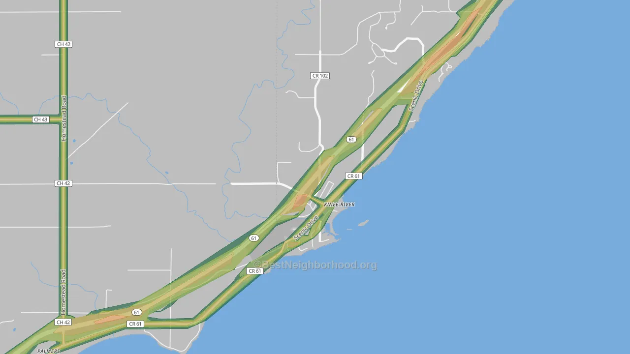 55609, MN Map of Noise Levels in 55609