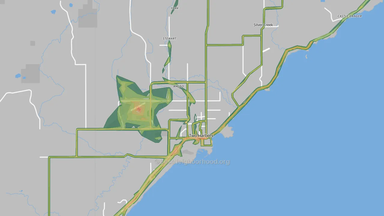 55616, MN Map of Noise Levels in 55616