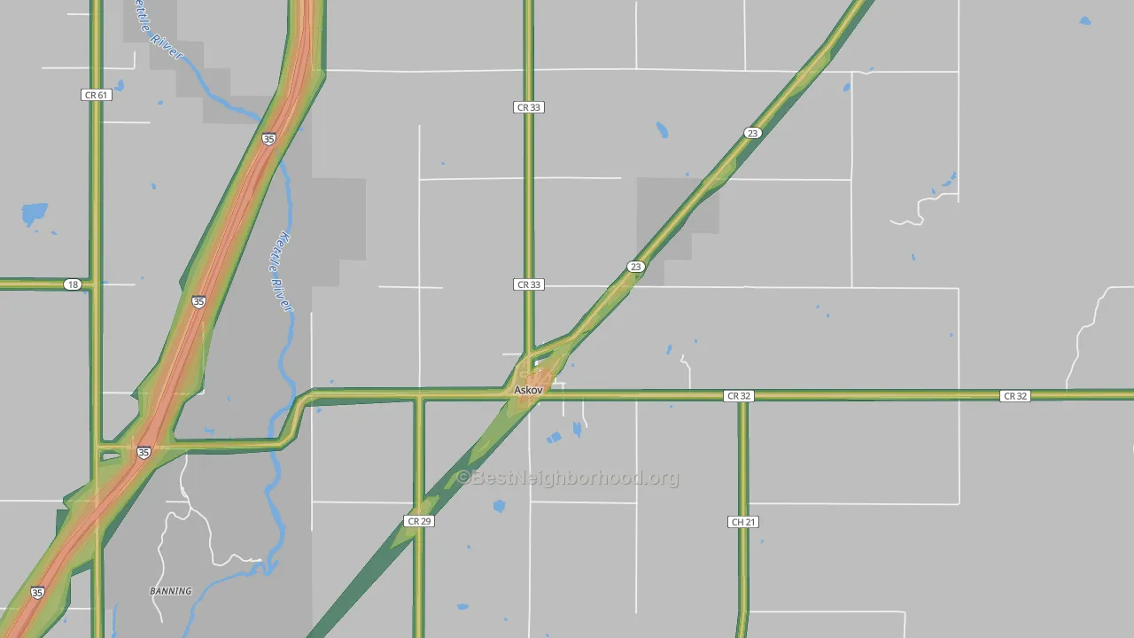 55704, MN Map of Noise Levels in 55704