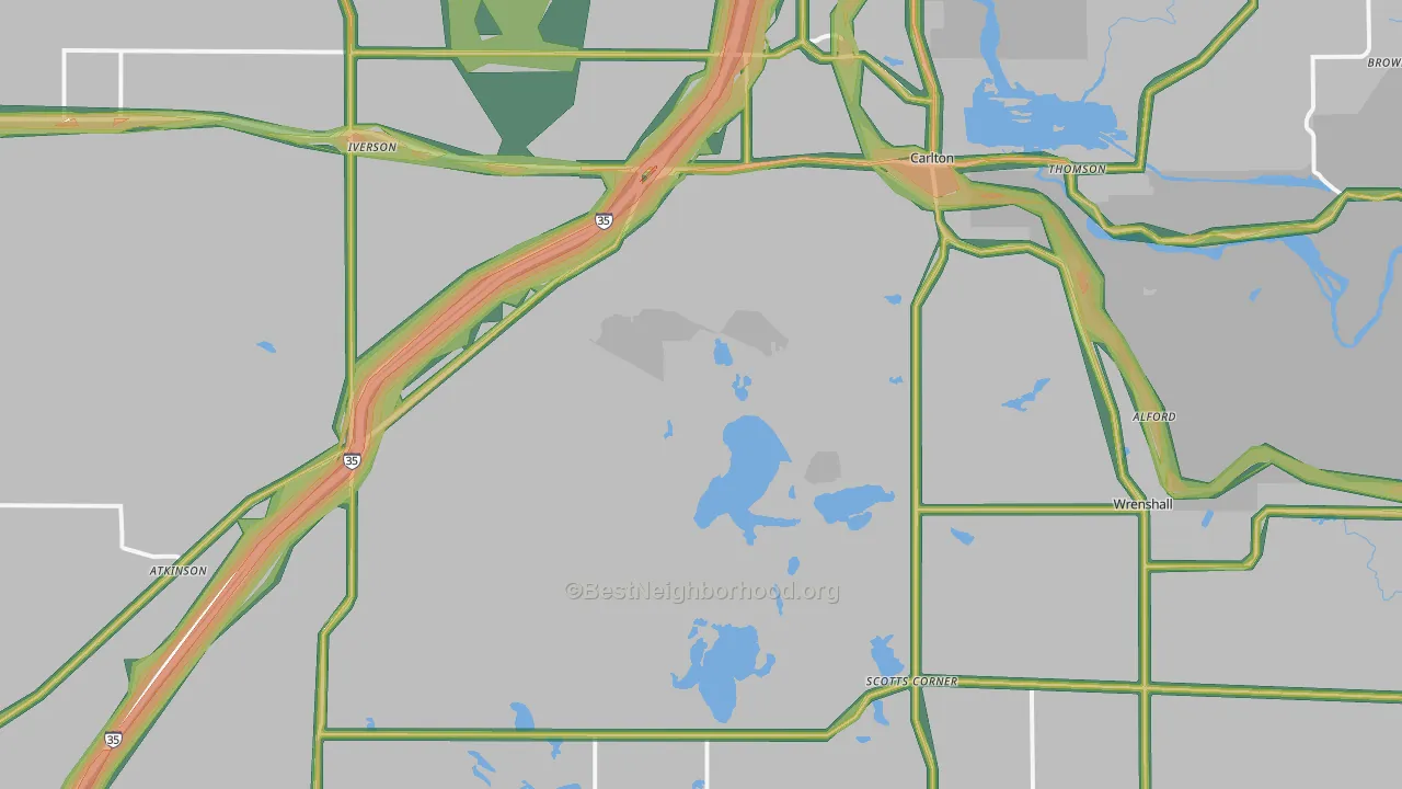 55718, MN Map of Noise Levels in 55718