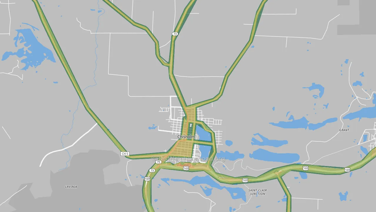 55719, MN Map of Noise Levels in 55719