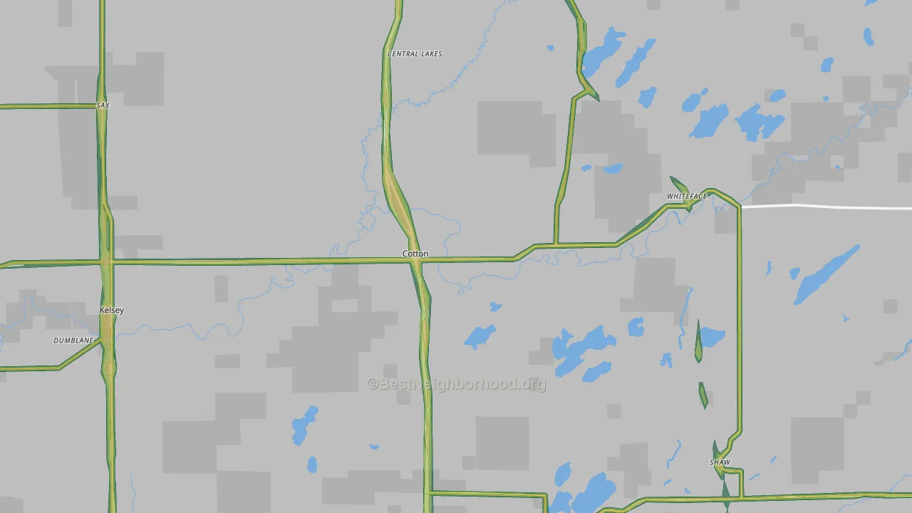 55724, MN Map of Noise Levels in 55724