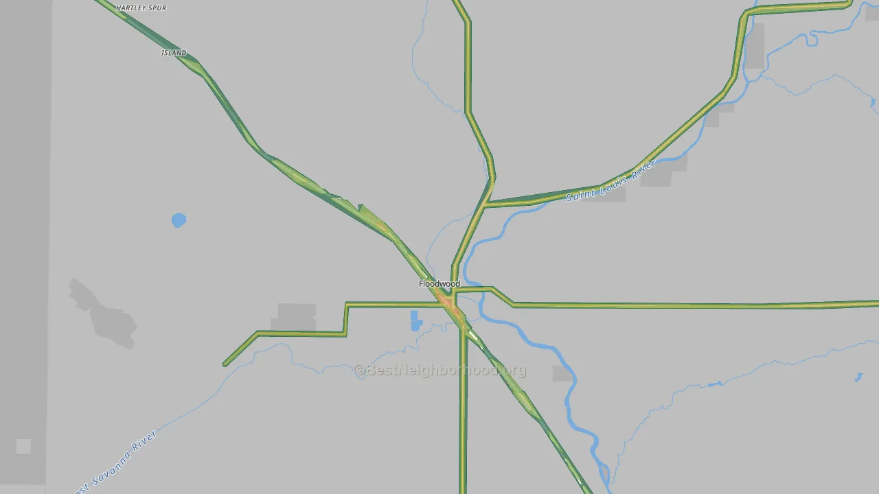 55736, MN Map of Noise Levels in 55736
